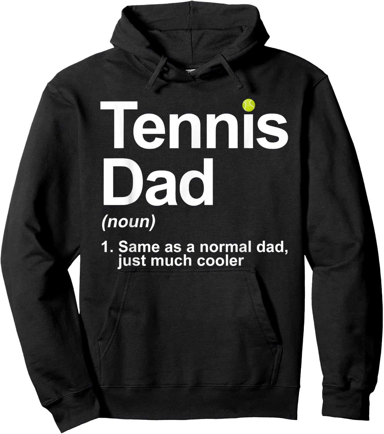 Cool Tennis Novelty Dad Tennis Lover Tennis Player Hoodie - Hoodie | Black