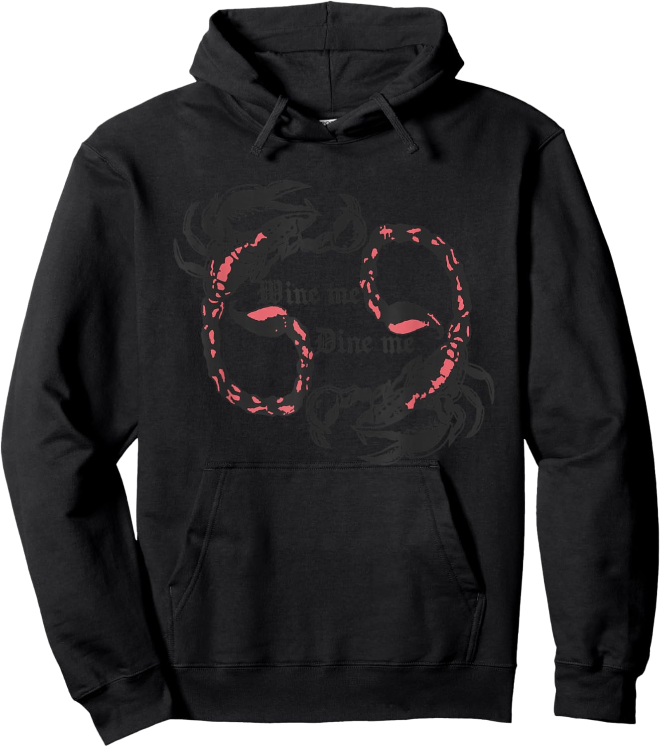 Funny Adult Humor "Wine Me Dine Me 69 Me" Bachelorette Party Hoodie - Hoodie | Black