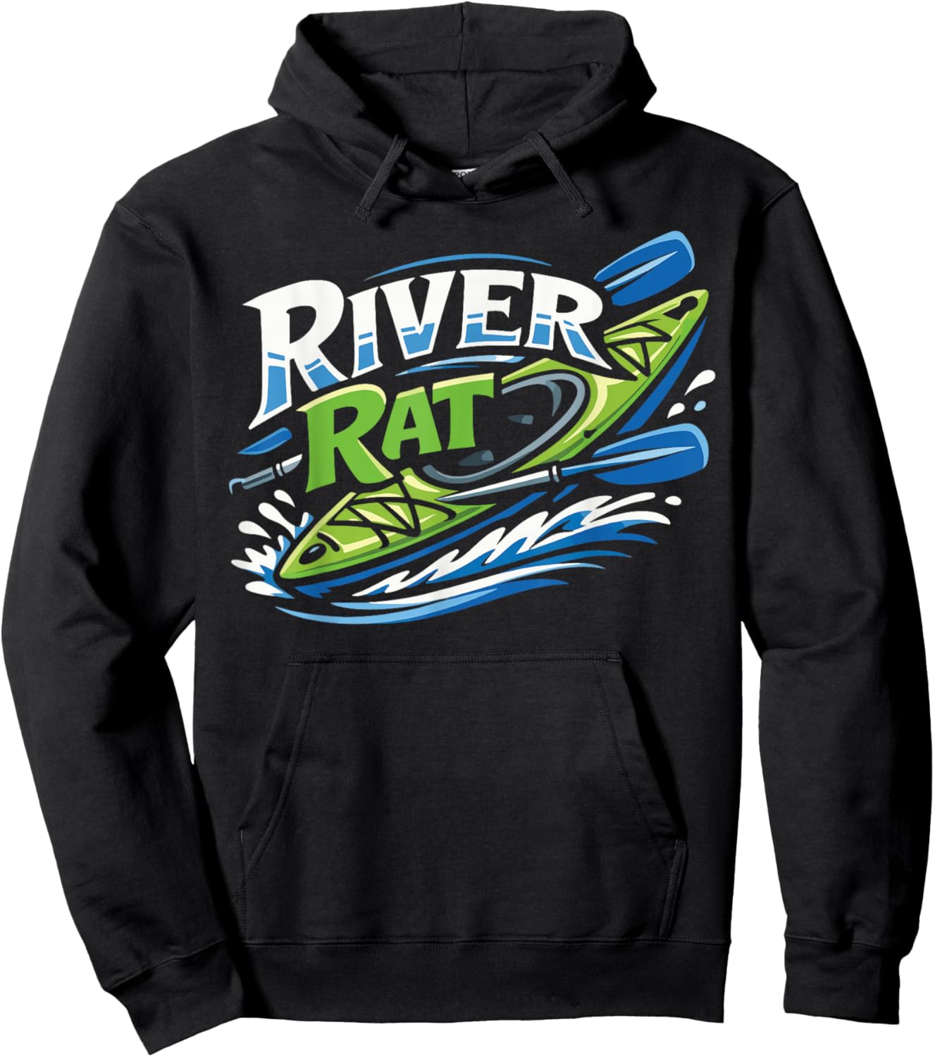 Kayaking Kayak River Rat Hoodie - Hoodie | Black