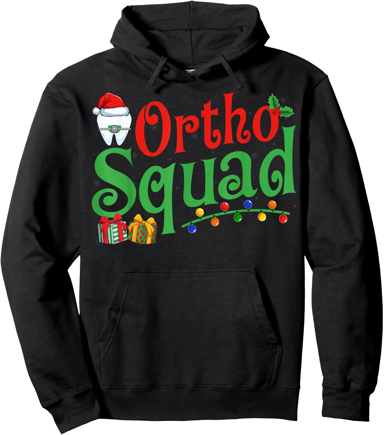 Orthodontist Ortho Squad Dentist Orthodontic Team Christmas Hoodie - Hoodie | Black