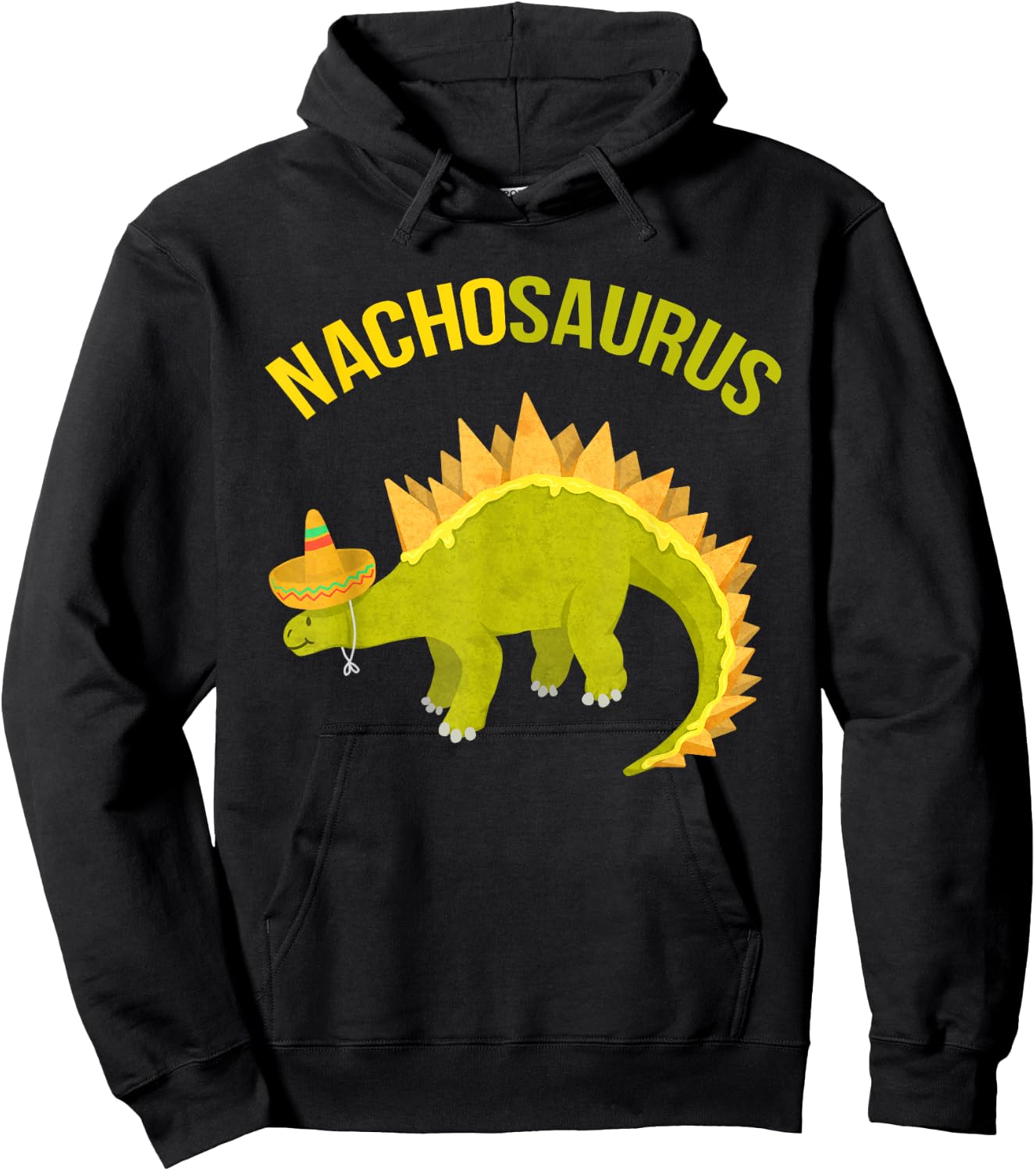 Nachosaurus Dinosaur Stegosaurus Nacho Pun Gift T Shirt Hoodie - Hoodie | Black