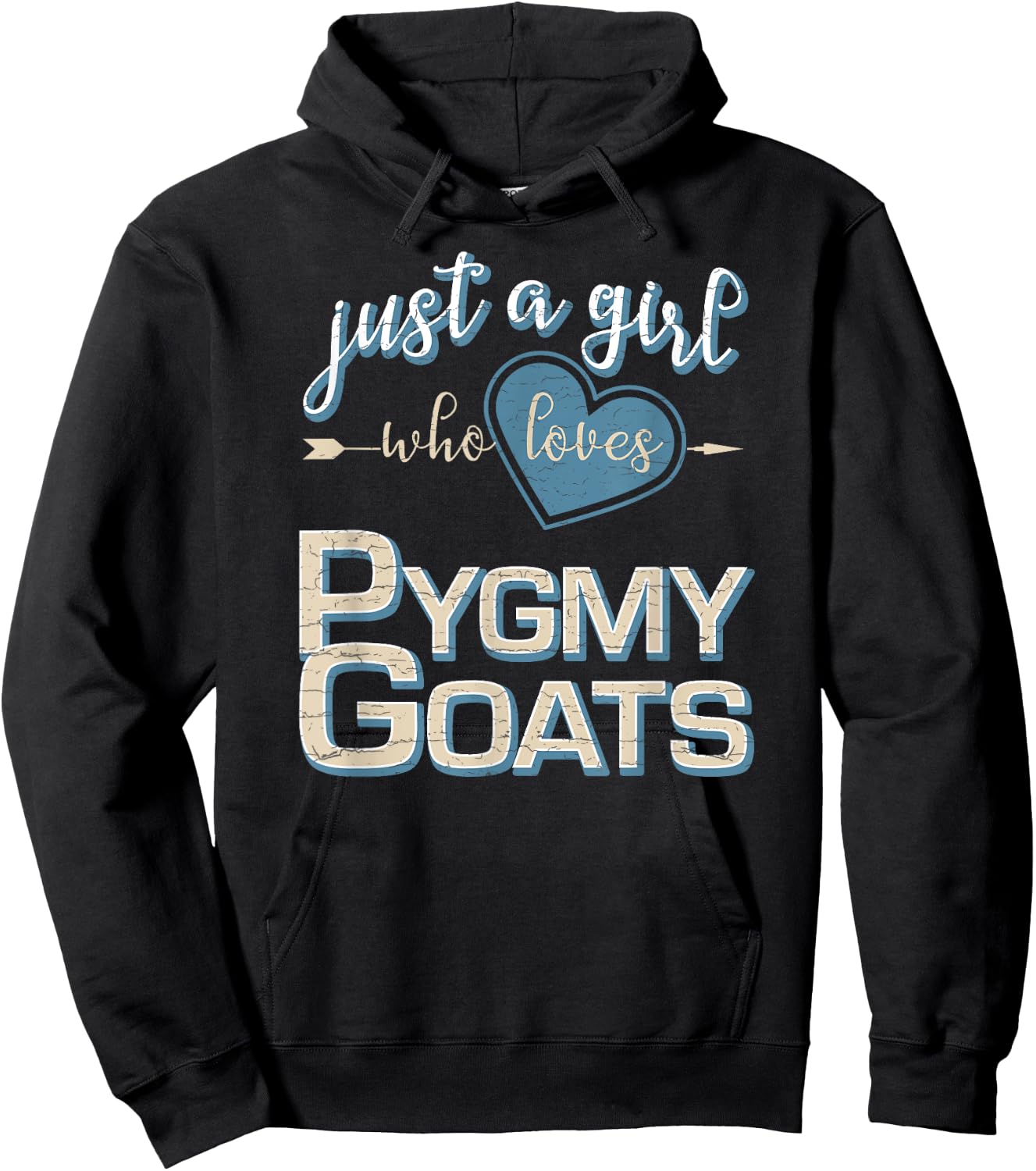 Heart Arrow Girl Who Loves Pygmy Goats Hoodie - Hoodie | Black