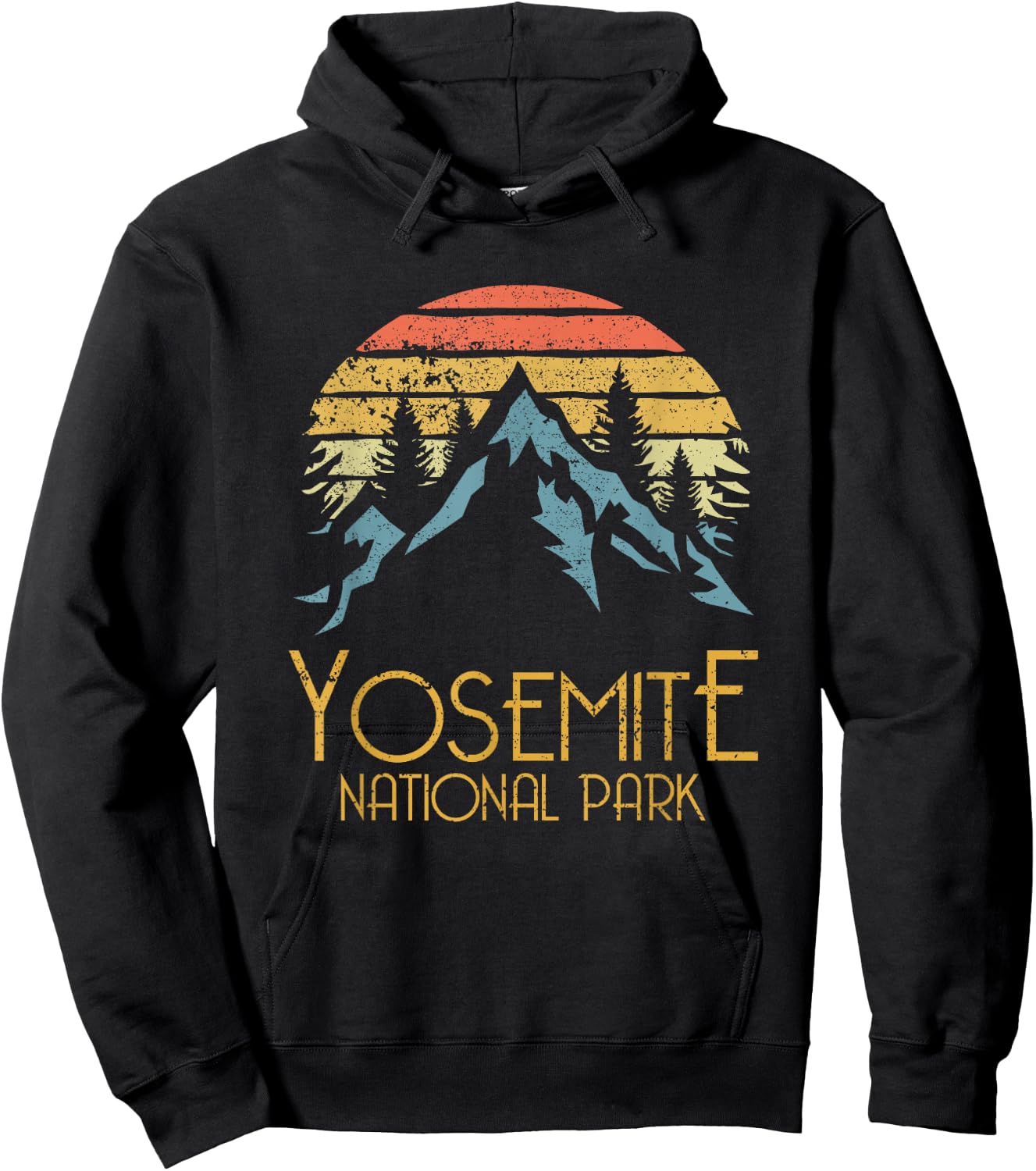 Vintage Yosemite National Park California Hoodie - Hoodie | Black