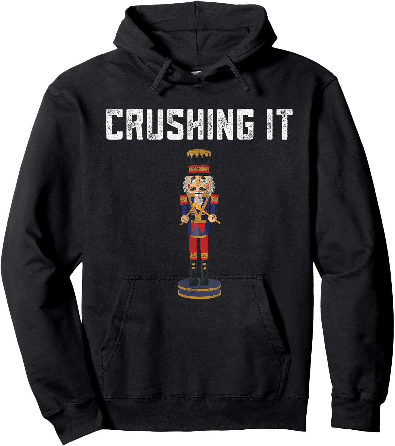 Men's Black Cotton Polyester Blend Modern Cartoon , Small, Short Sleeve, , Classic Fit, Christmas, Celebration, Casual, Winter Hoodie - Hoodie | Black