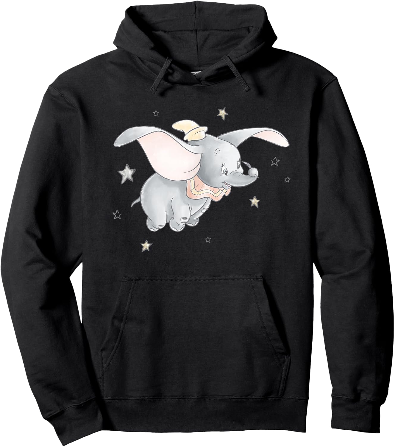 Disney Classic Dumbo and Magic Feather Watercolor Hoodie - Hoodie | Black