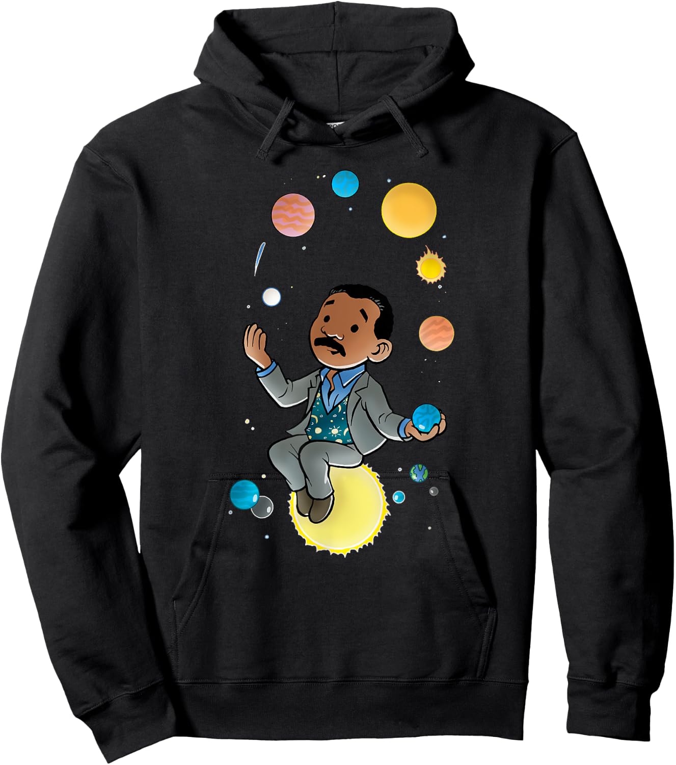 Neil deGrasse Tyson Solar System Hoodie - Hoodie | Black