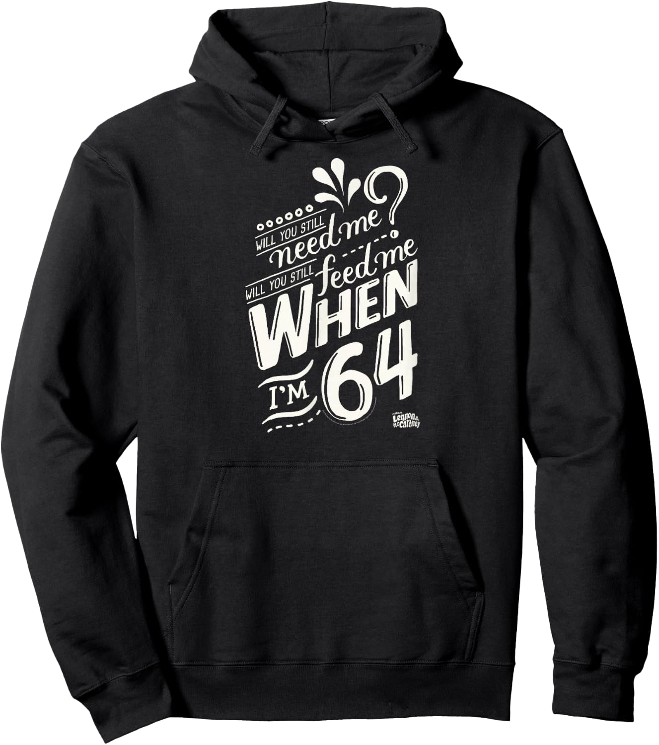 Lyrics by Lennon and McCartney - When I'm 64 Hoodie - Hoodie | Black