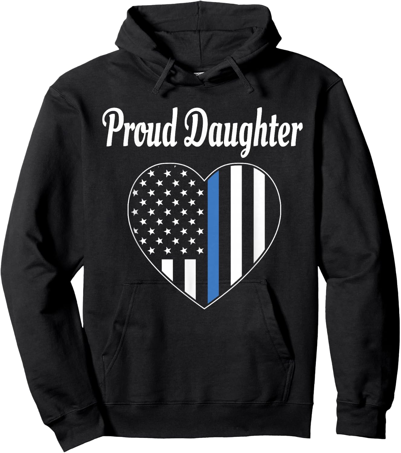 Proud Daughter of Police Officer - Law Enforcement Support Hoodie - Hoodie | Black