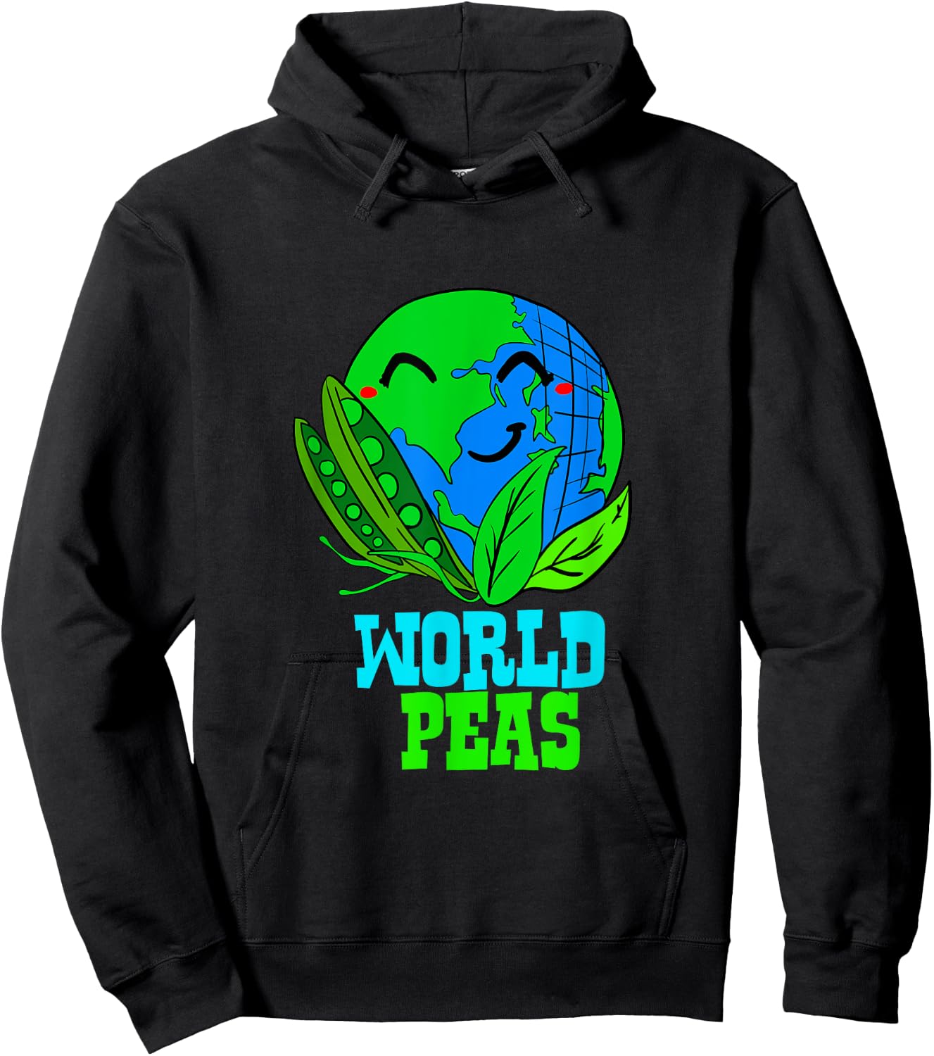 World Peas - Funny World Peace Pun Hoodie - Hoodie | Black