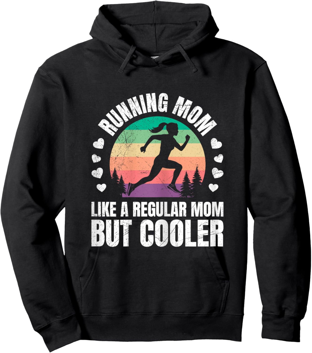 Mommy RUNNING MOM LIKE A REGULAR MOM BUT COOLER Running Hoodie - Hoodie | Black