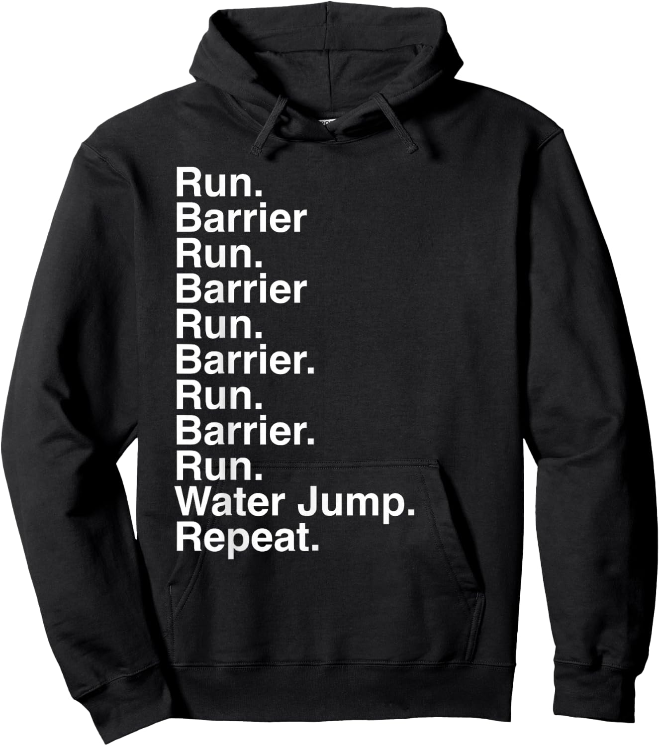 Steeplechase Track and Field Run Barrier Water Jump Hoodie - Hoodie | Black
