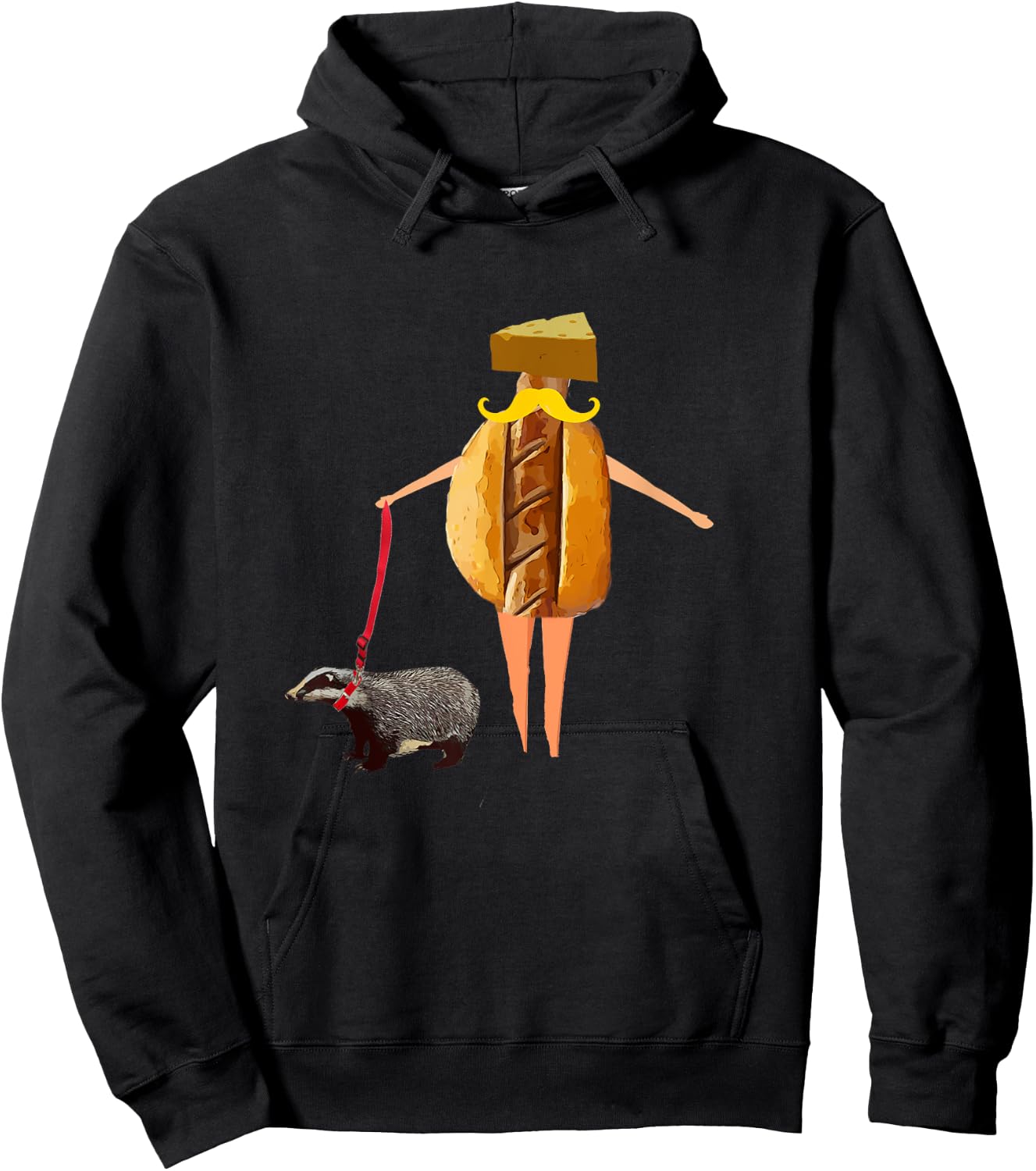 Wisconsin Fan, Brat, Cheese, Badger Pet Funny Shirt Hoodie - Hoodie | Black