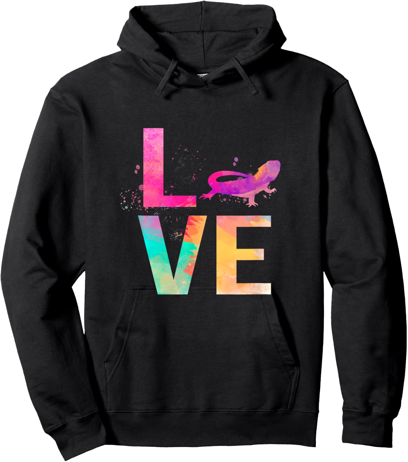Colorful Bearded Dragon Mom Gifts Bearded Dragon Hoodie - Hoodie | Black