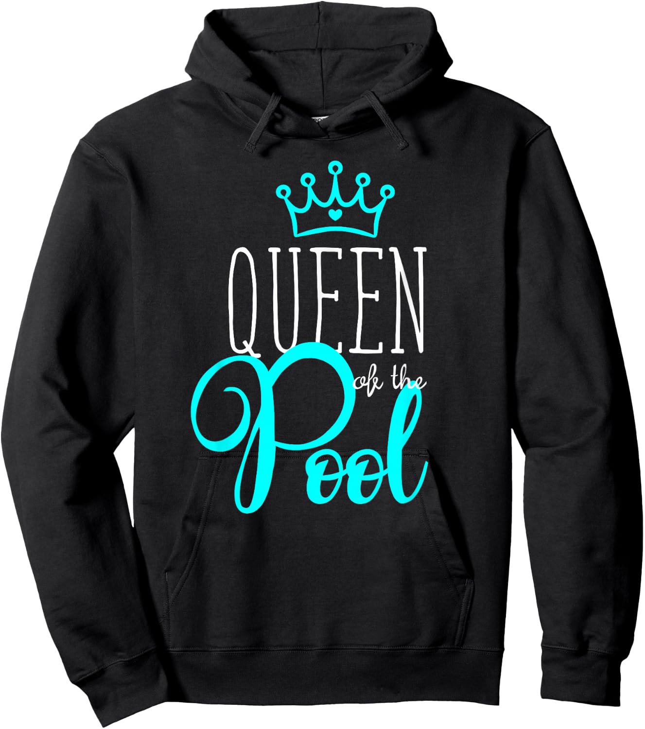 Swimmer T Shirt Queen of the Pool Swimming Quote Girl Woman Hoodie - Hoodie | Black