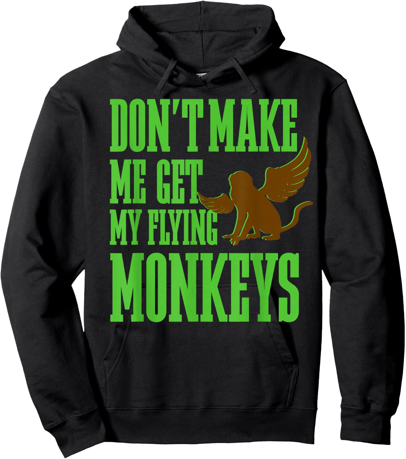 Wizard of OZ Wicked Witch Get My Flying Monkeys Small Hoodie - Hoodie | Black