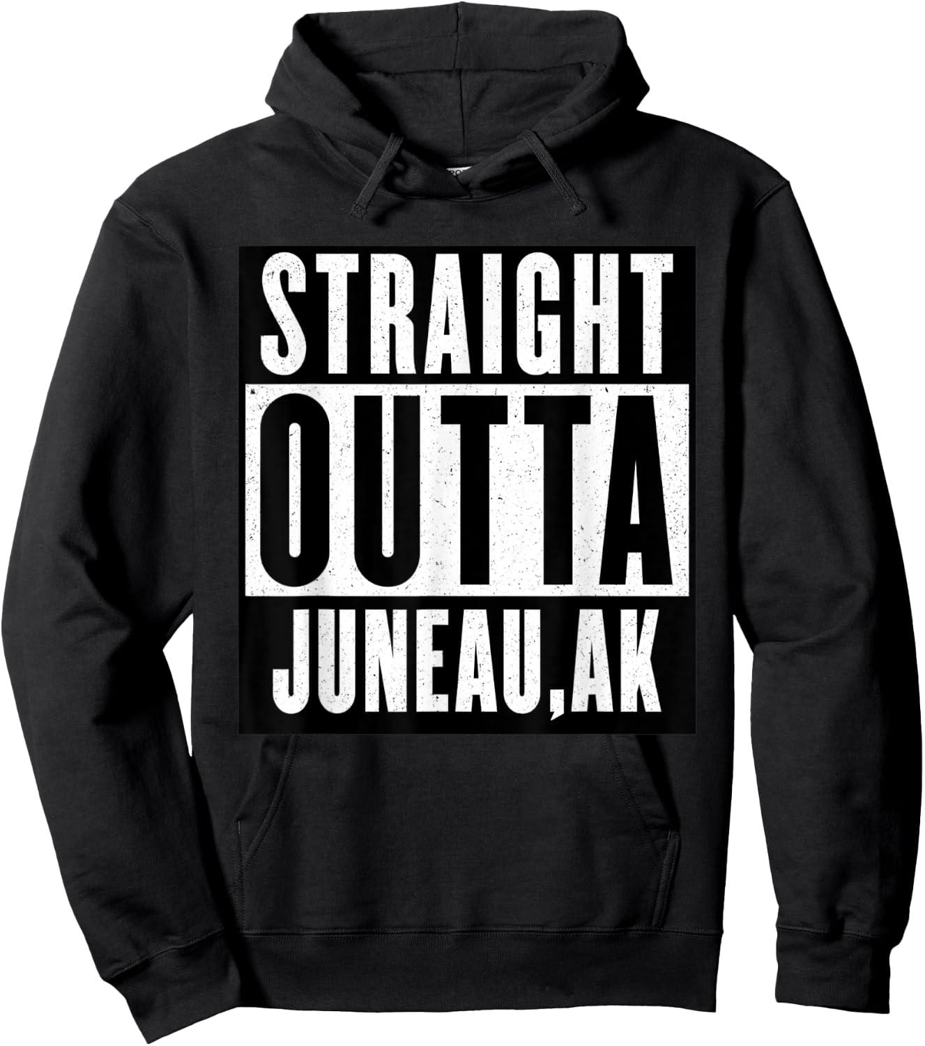 Straight Outta ALASKA JUNEAU Home Hoodie - Hoodie | Black