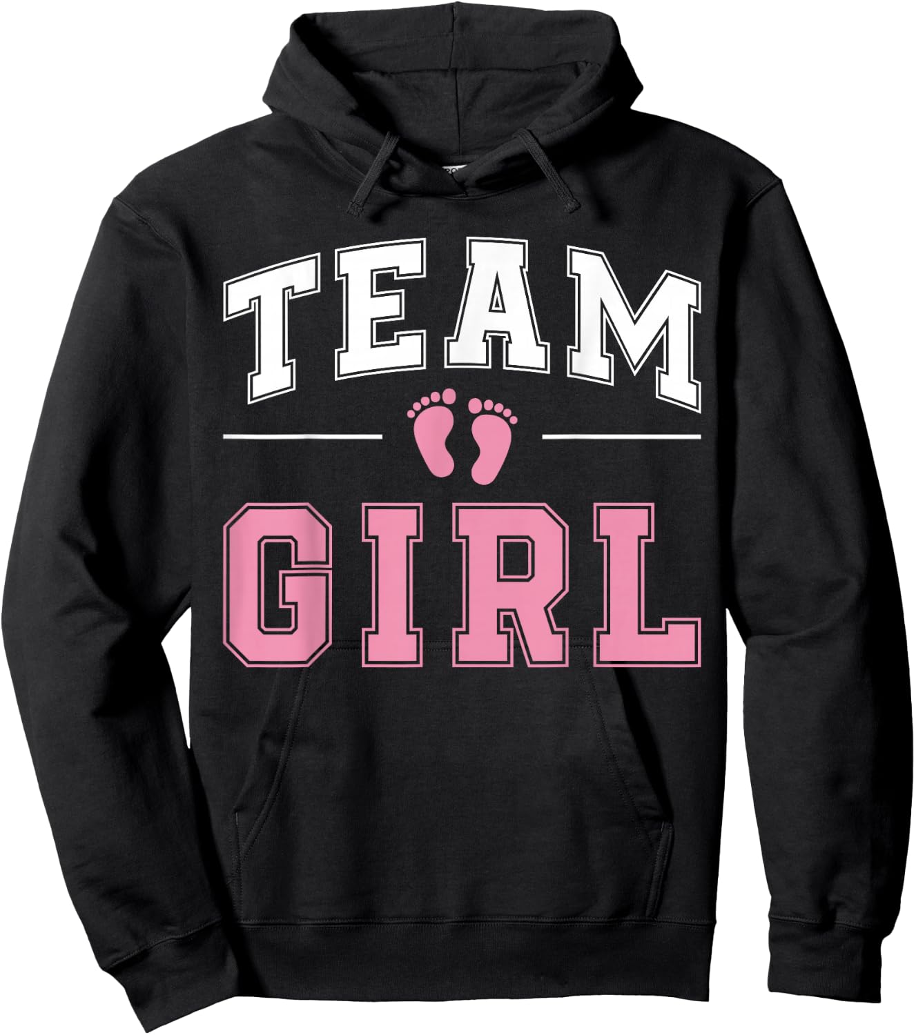 Team Girl Gender Reveal Party Gifts Soon To Be Baby Shower Hoodie - Hoodie | Black