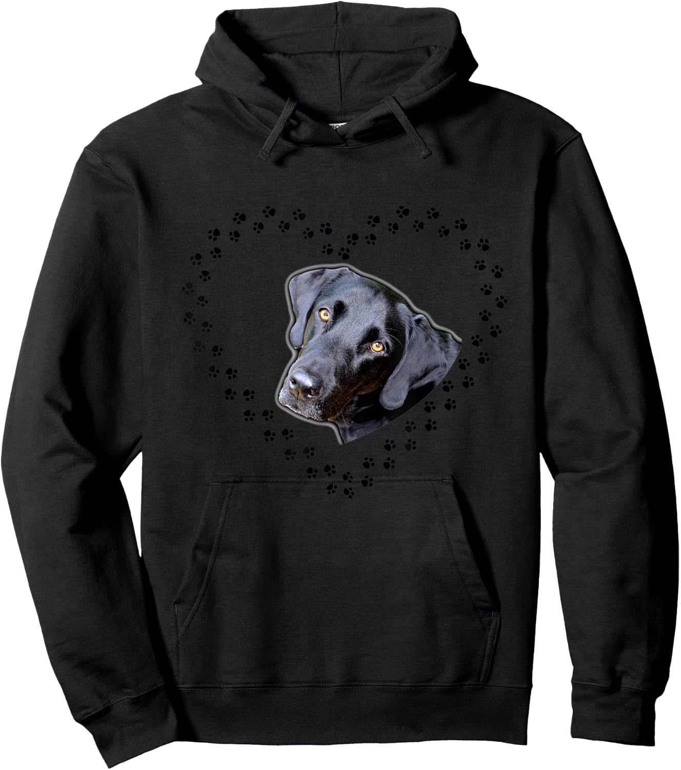 Black Labrador Retriever Dog Hoodie - Hoodie | Black
