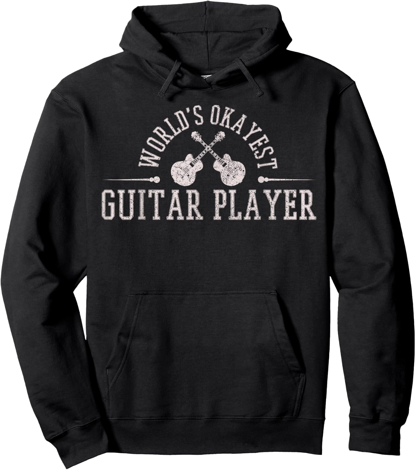 Guitarist Vintage Saying Funny Musician Guitar Gift Hoodie - Hoodie | Black