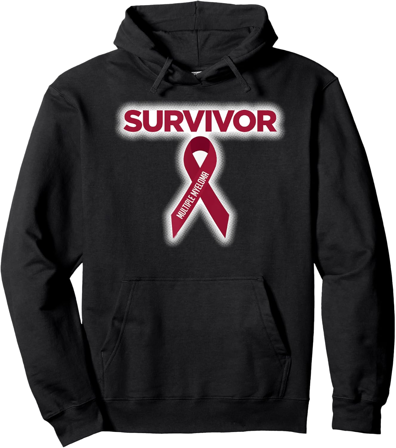 Multiple Myeloma Survivor with Awareness Ribbon Hoodie - Hoodie | Black