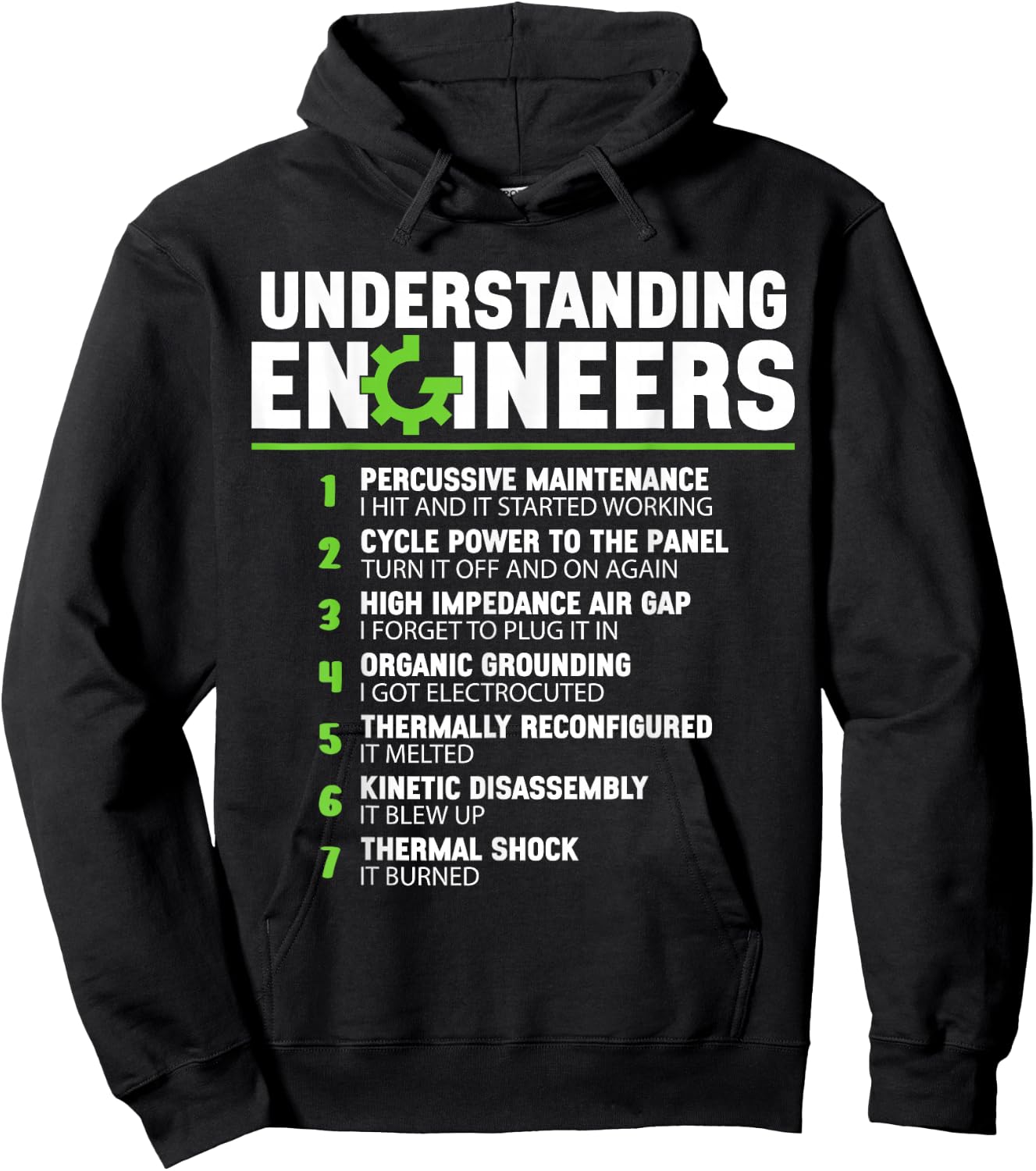 Funny Engineer Gifts Understanding Engineers Men Black Cotton Blend Hoodie - Hoodie | Black