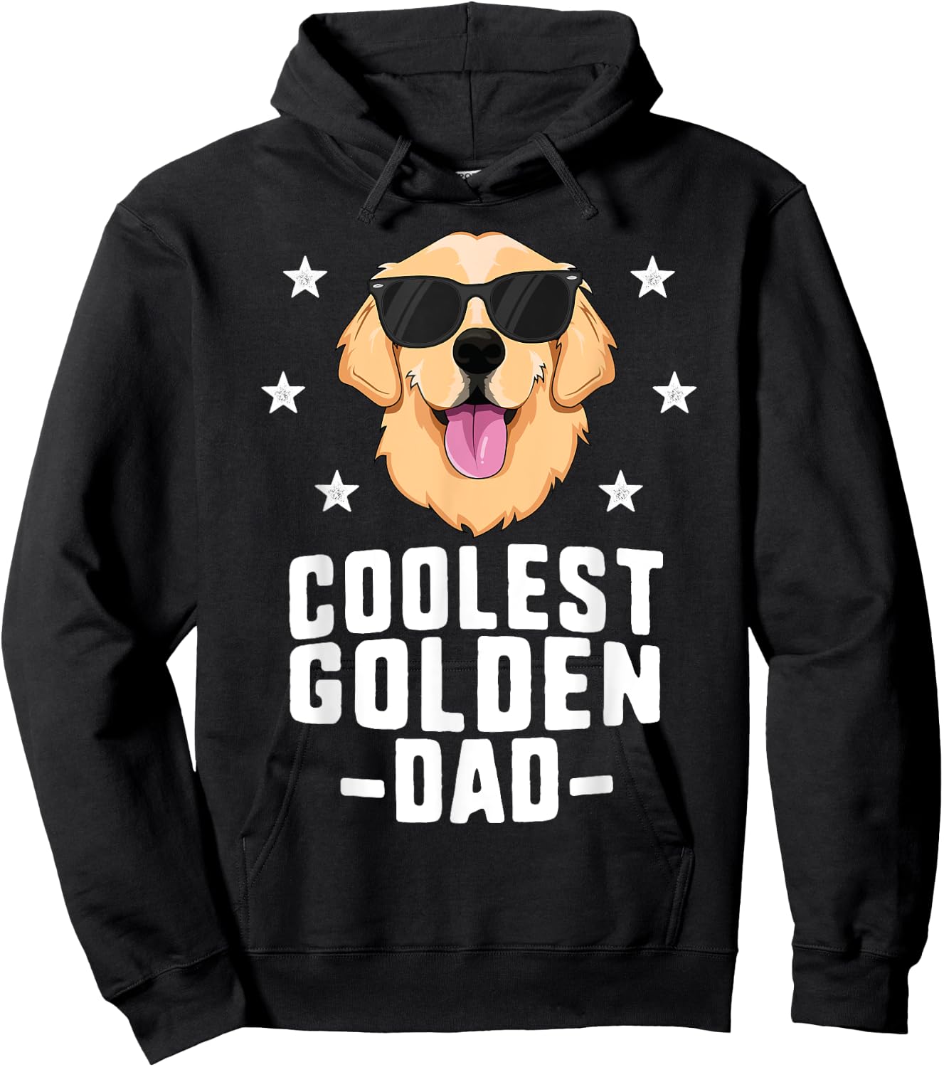 Coolest Golden Dad Retriever New Dog Owner Hoodie - Hoodie | Black