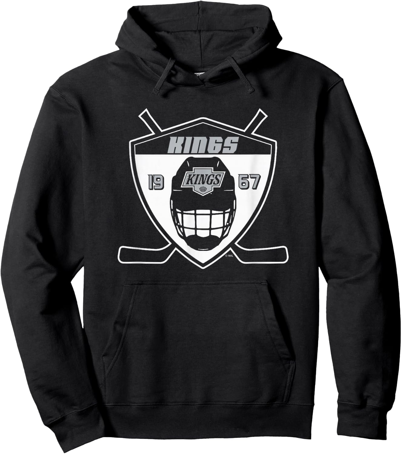 Los Angeles Kings Shield Black Officially Licensed Hoodie - Hoodie | Black