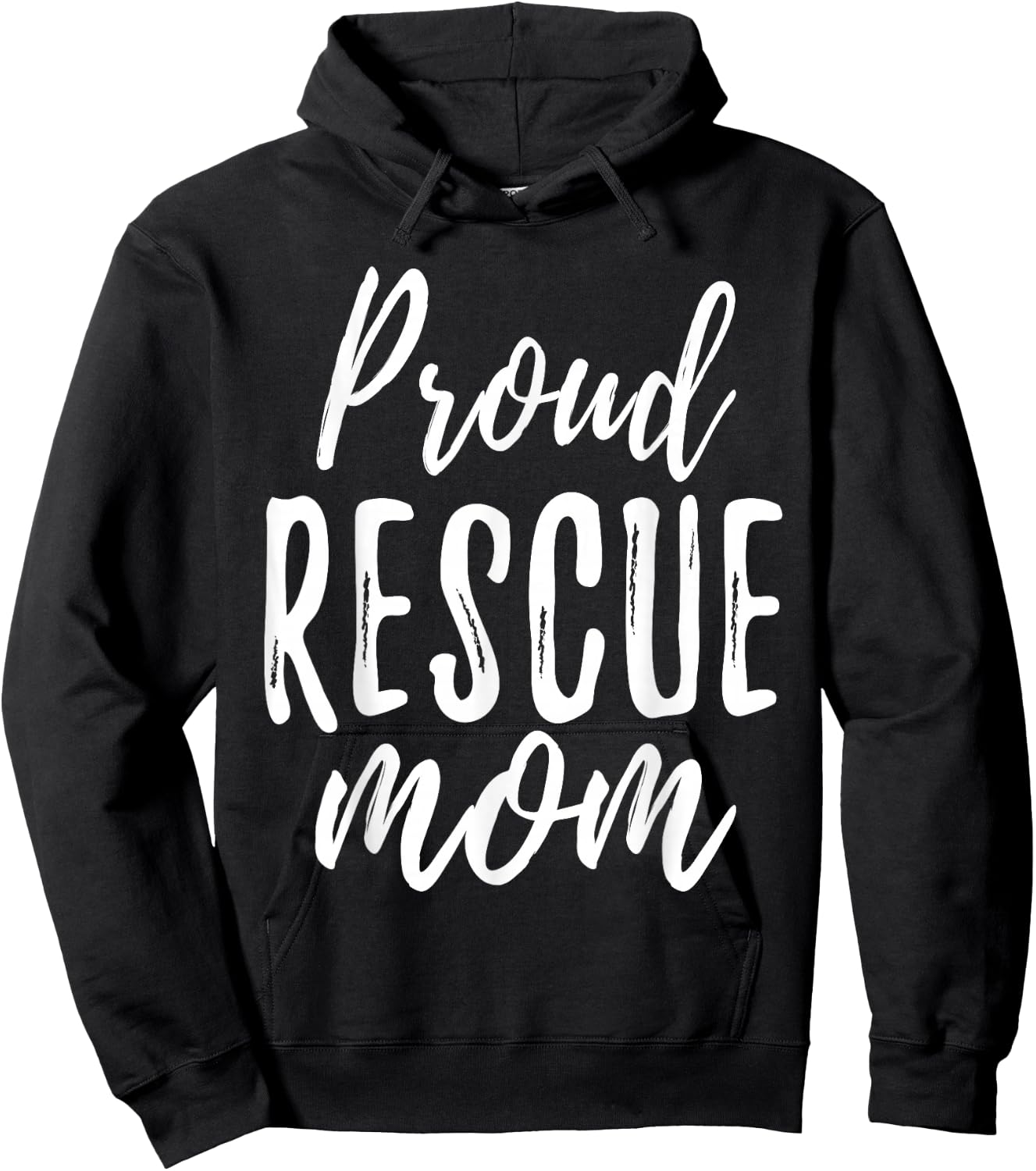 RESCUE MOM T Shirt Animal Lovers Shelter Dog Cat Love Hoodie - Hoodie | Black