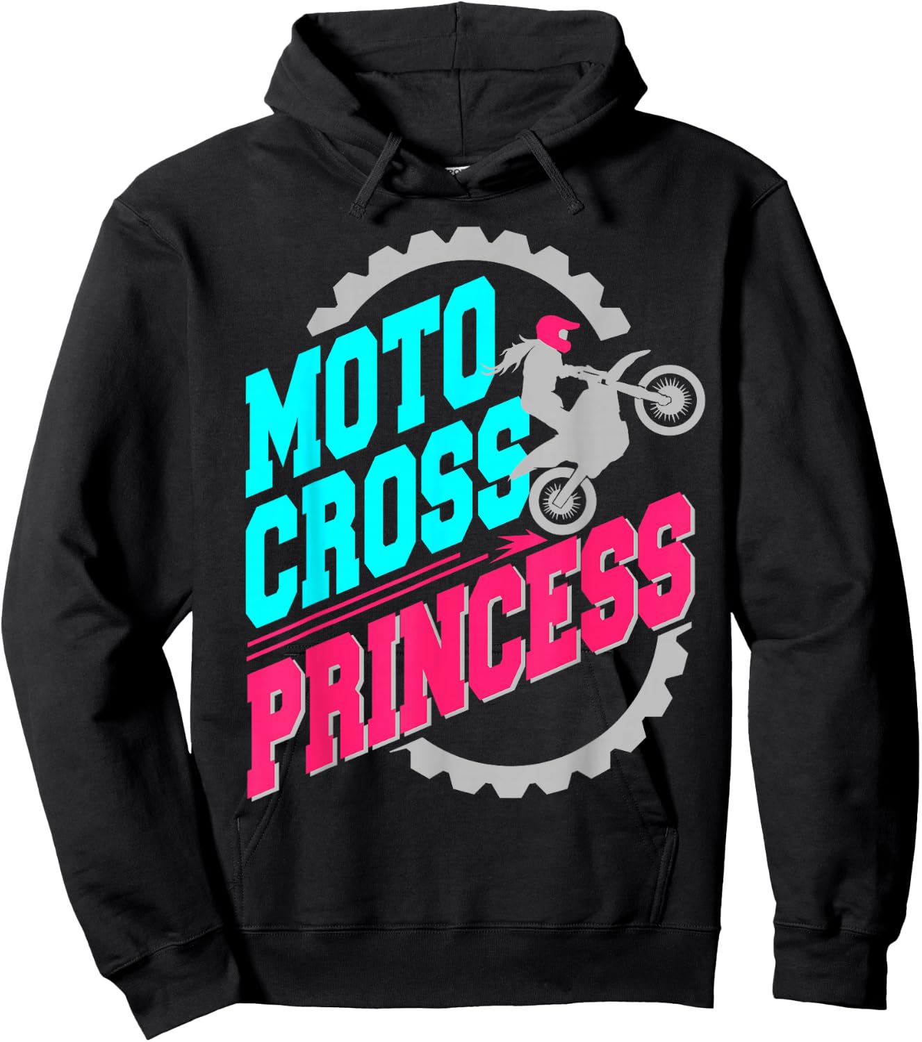 Motocross Princess Girls Women Dirt Bike Rider Hoodie - Hoodie | Black