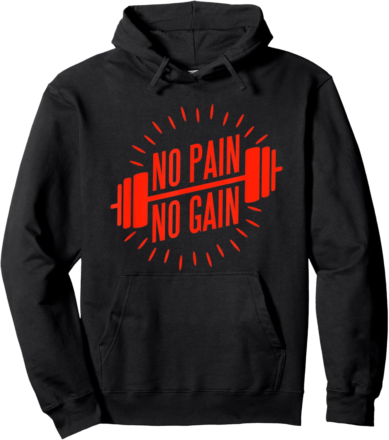 No Pain No Gain Fitness Gym Clothing Equipment Men Women Hoodie - Hoodie | Black