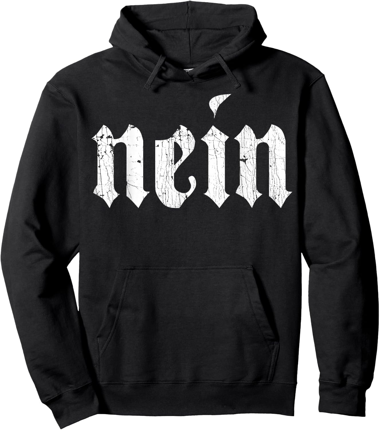 Nein German Men Saying No Funny Germany Deutschland Vintage Hoodie - Hoodie | Black