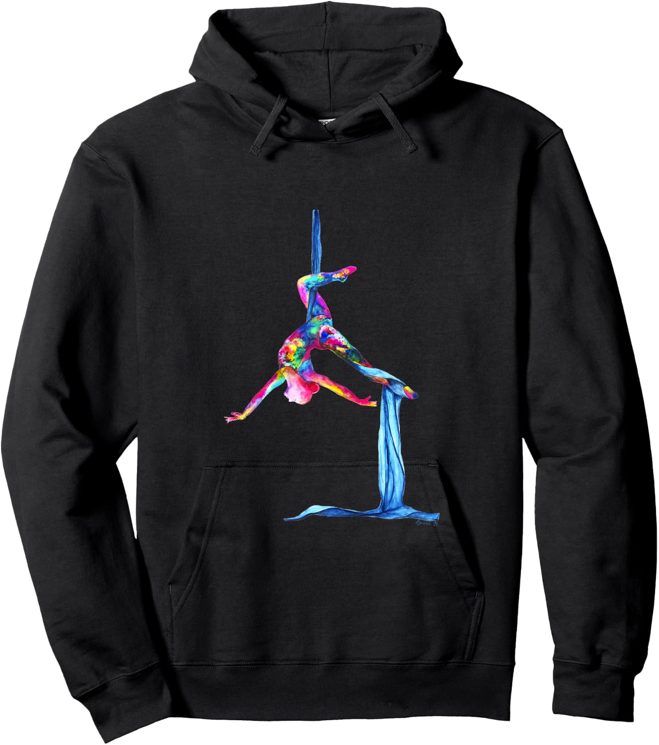 Aerial silk yoga Hoodie - Hoodie | Black