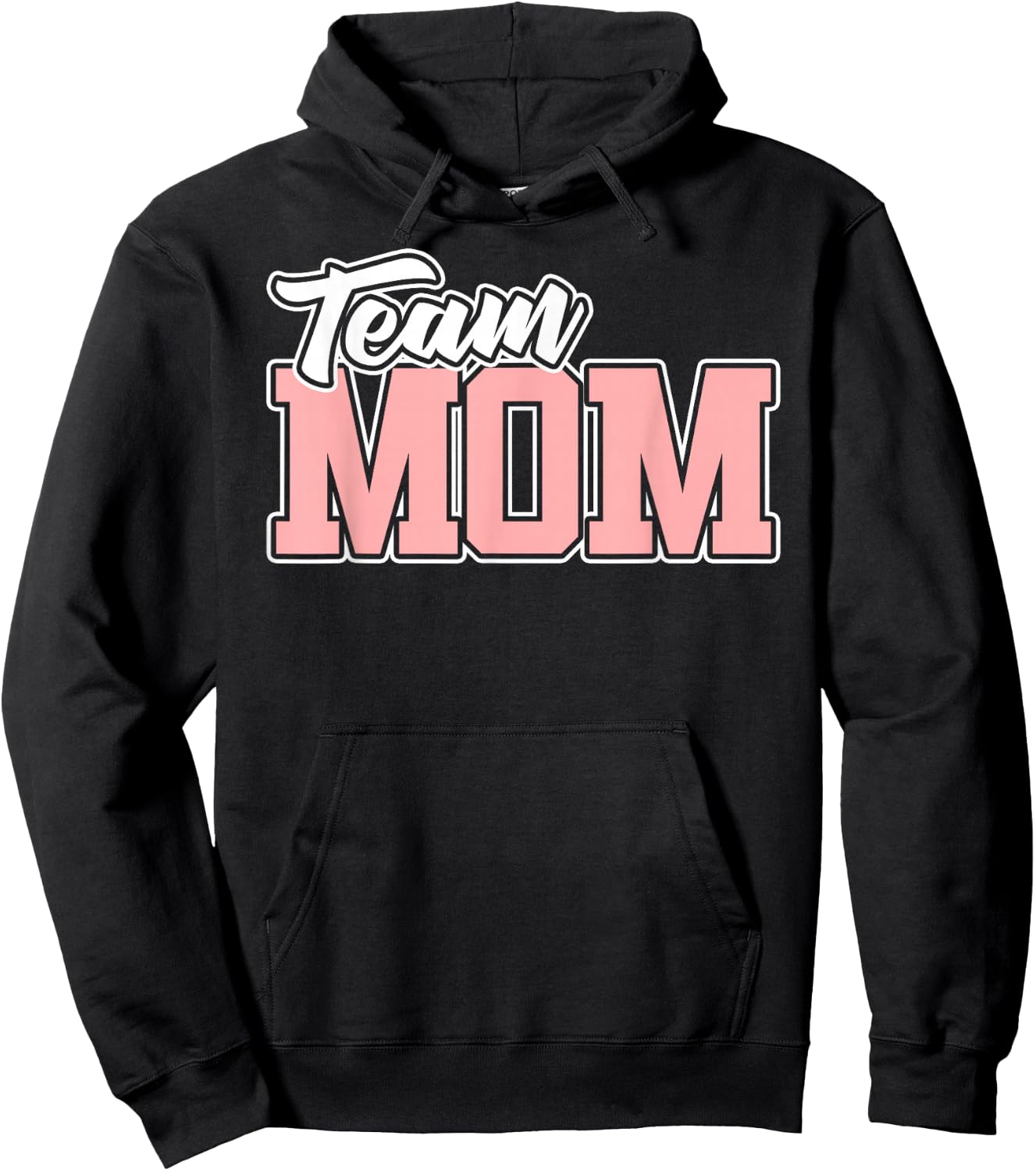 Team MOM Baseball Softball Soccer Volleyball Football Hoodie - Hoodie | Black
