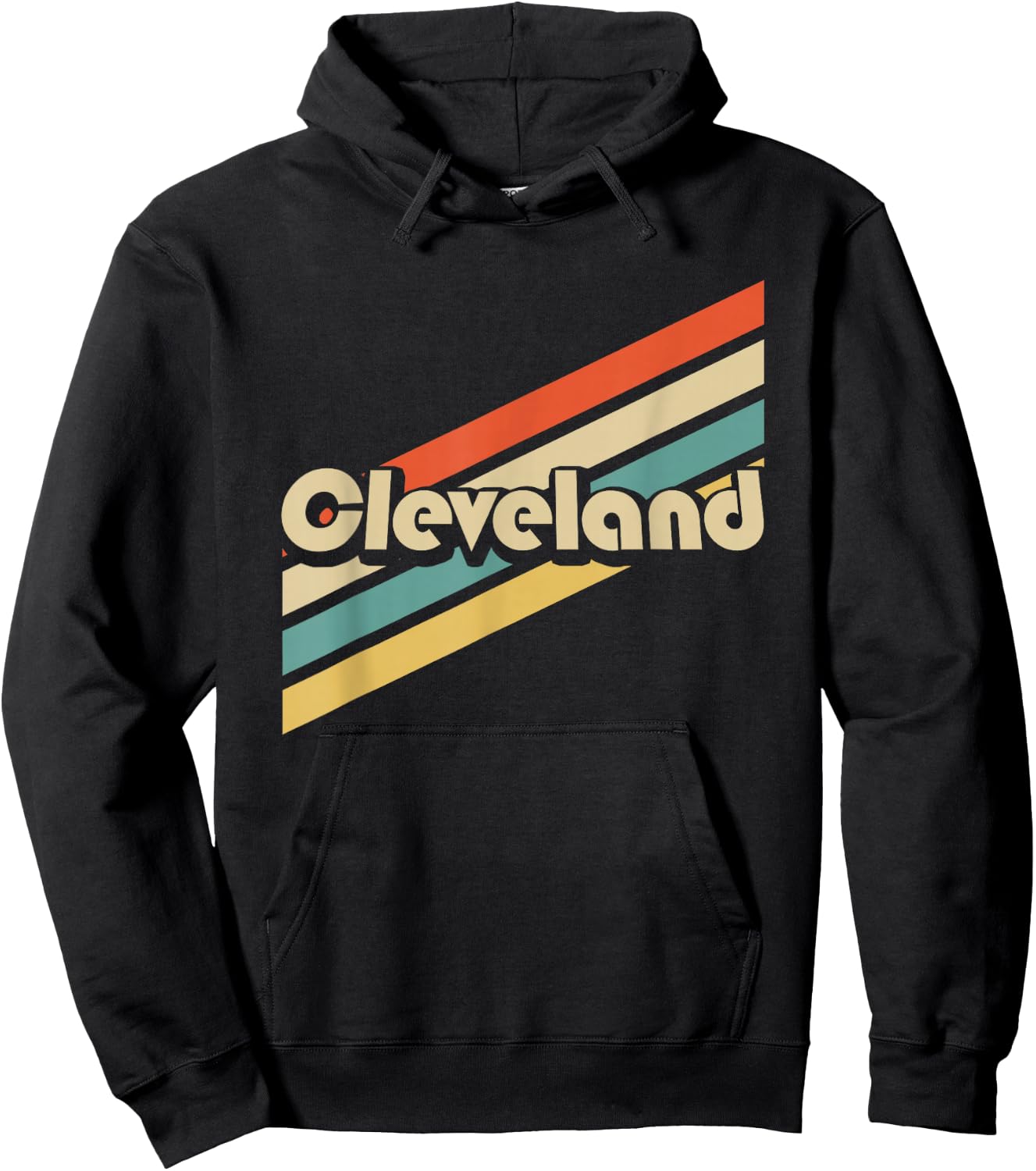 Vintage 80s Cleveland Ohio Hoodie - Hoodie | Black