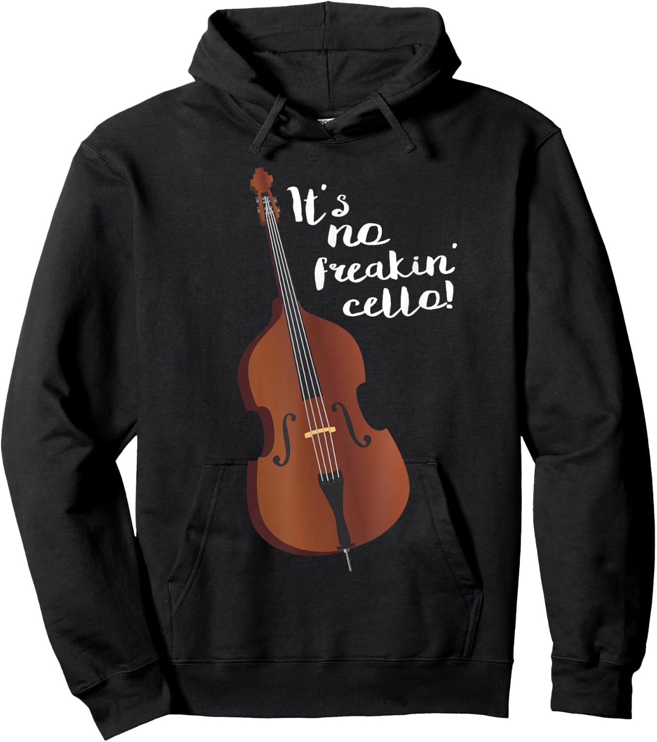 Funny Double Bass Player Musician Upright Bass Joke Bassist Hoodie - Hoodie | Black