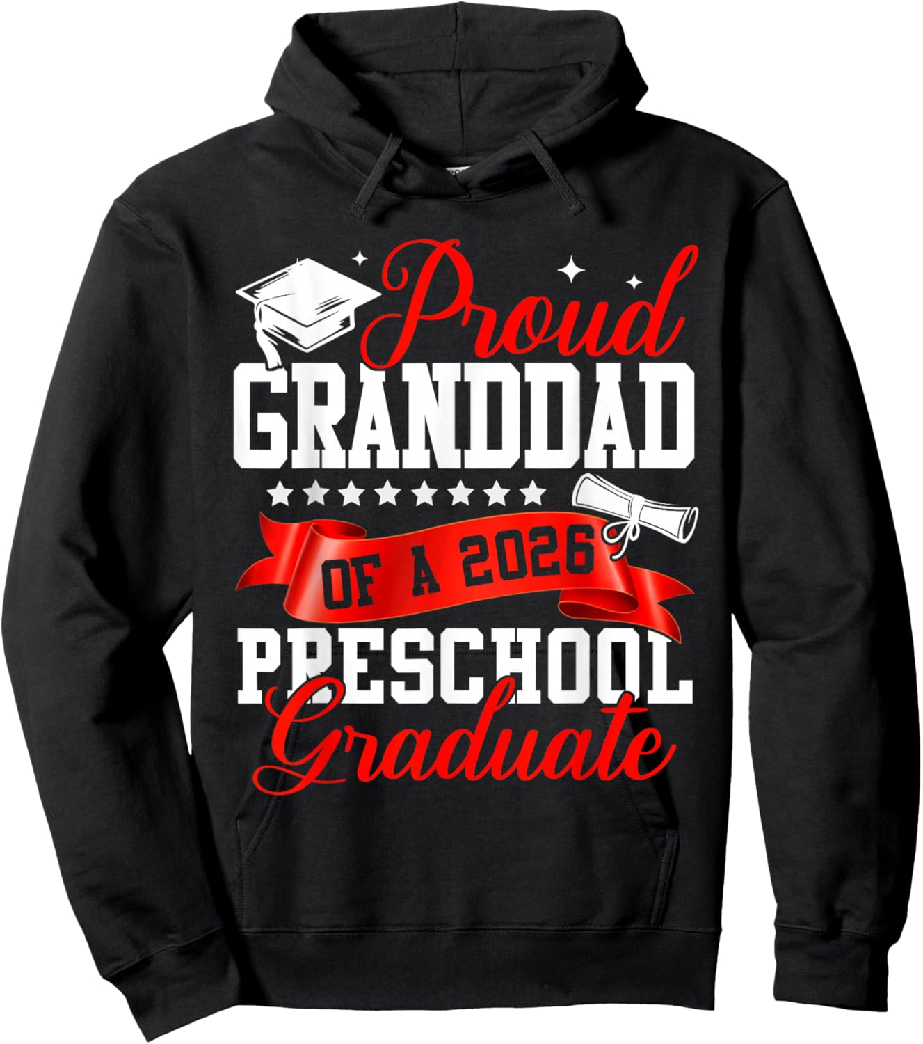 Proud Granddad of A 2026 Preschool Graduate Graduation Hoodie - Hoodie | Black