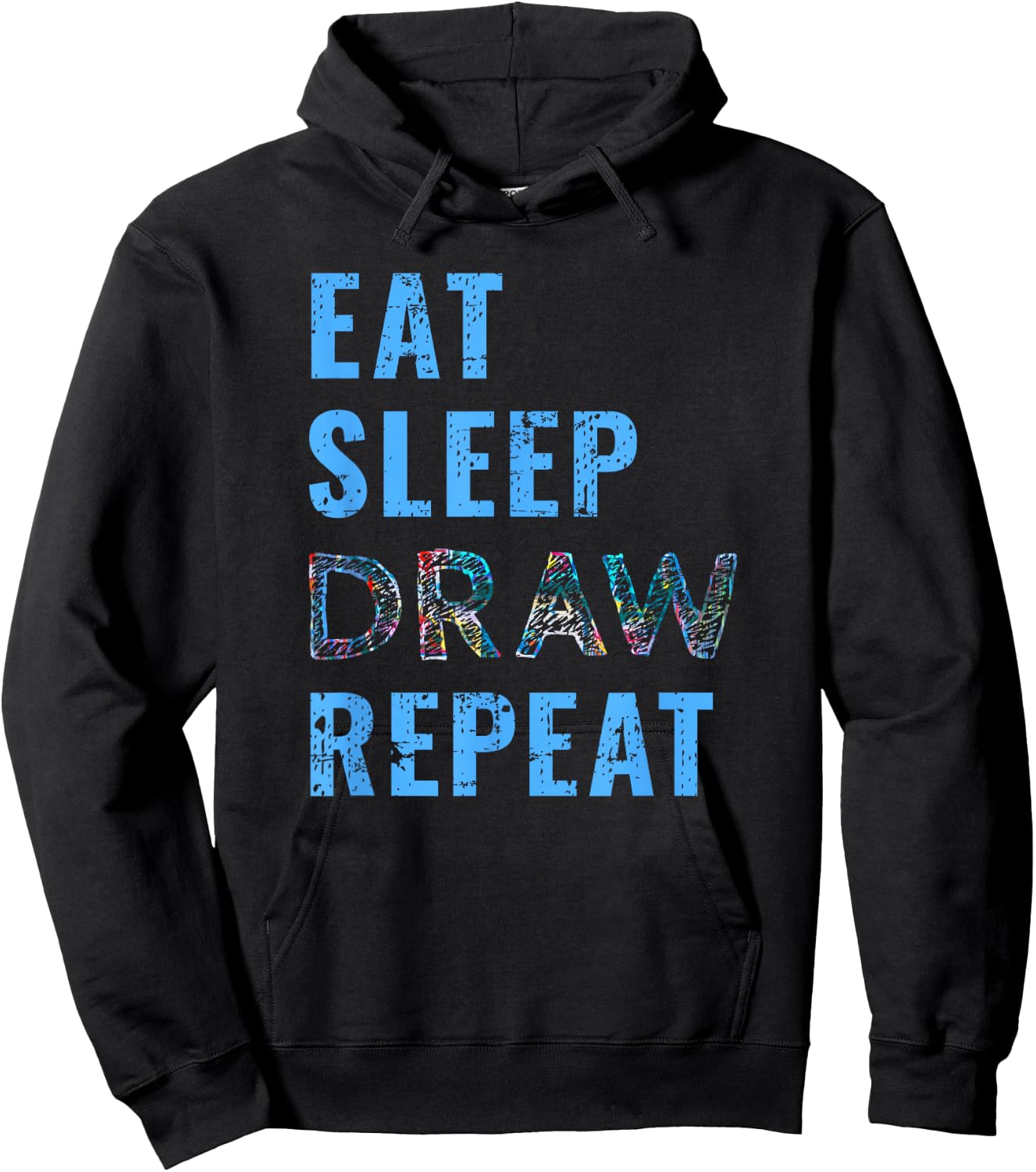 Artist Eat Sleep Draw Repeat Art Drawing Gift Hoodie - Hoodie | Black