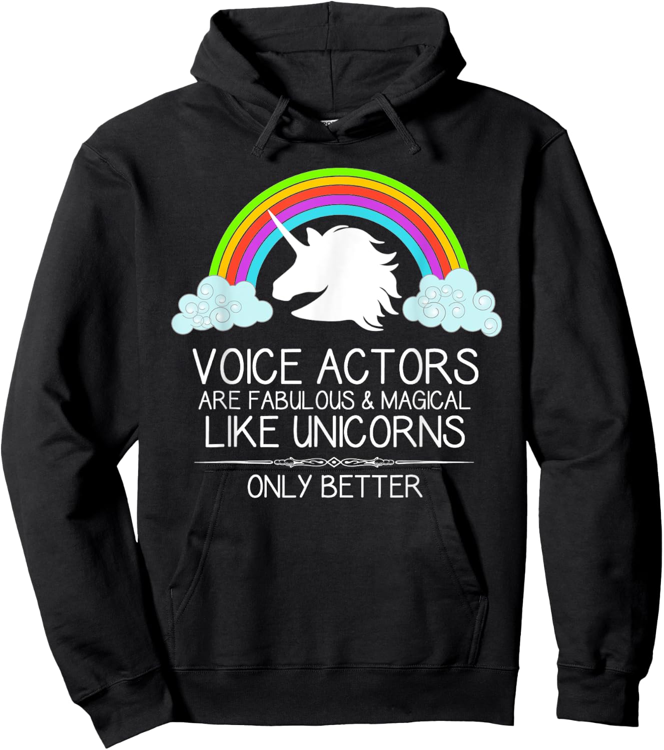 Voice Over Gifts - Voice Actors Are Like Unicorns Voiceover Hoodie - Hoodie | Black