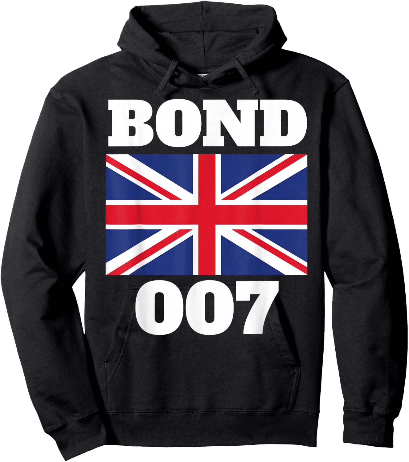 Bond Union Flag 007 Retro Shirt Hoodie - Hoodie | Black