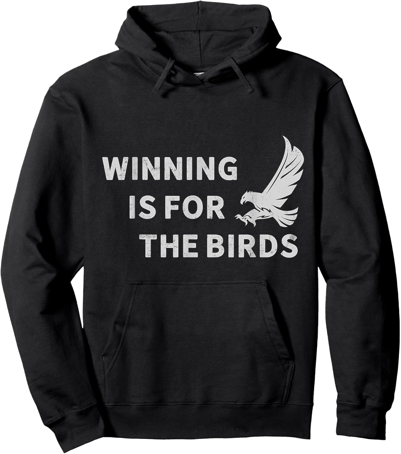 Winning Is For The Birds Vintage Eagle Mascot Hoodie - Hoodie | Black