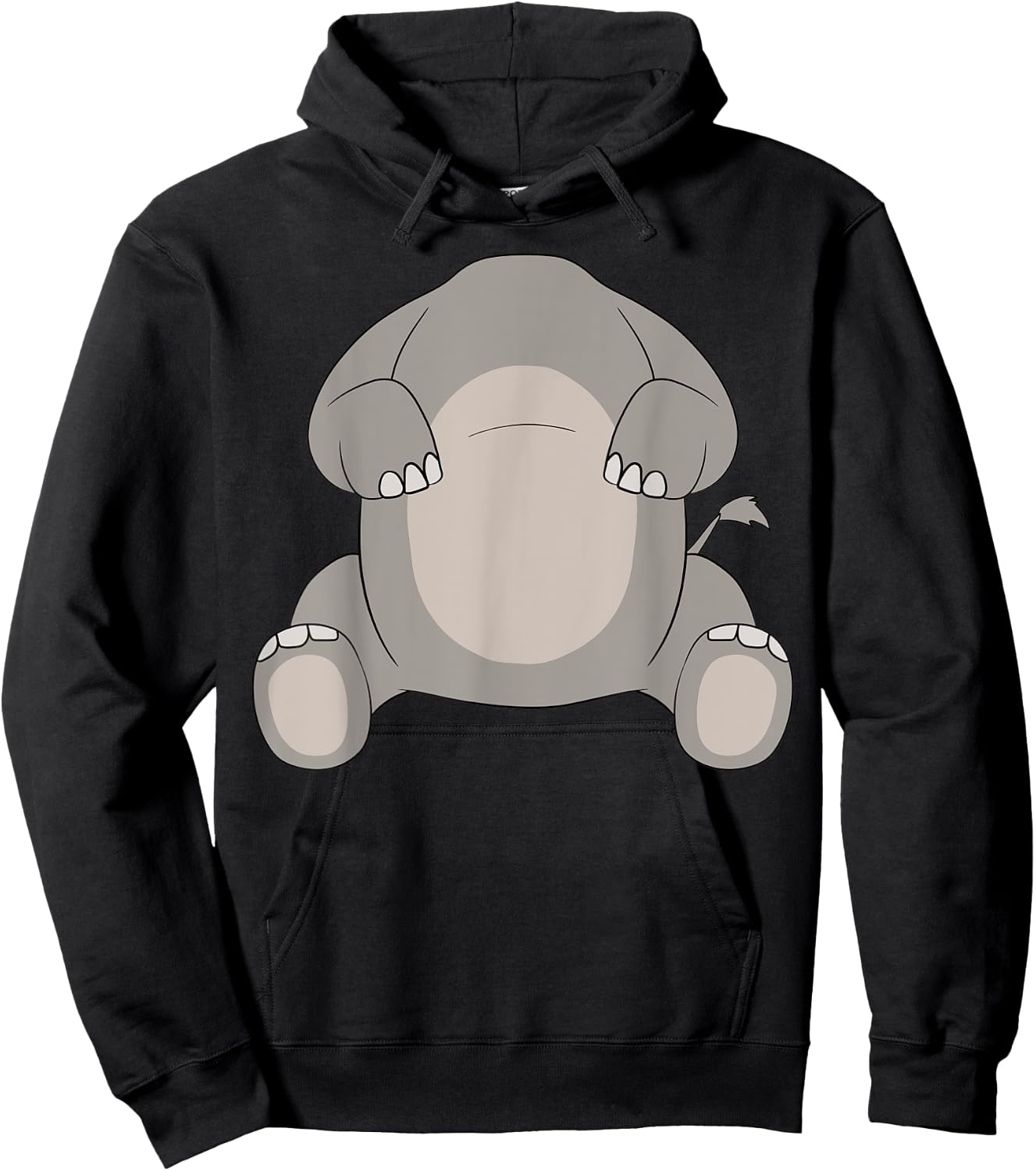 Elephant Body Costume Easy Halloween Costume Gift Funny Hoodie - Hoodie | Black