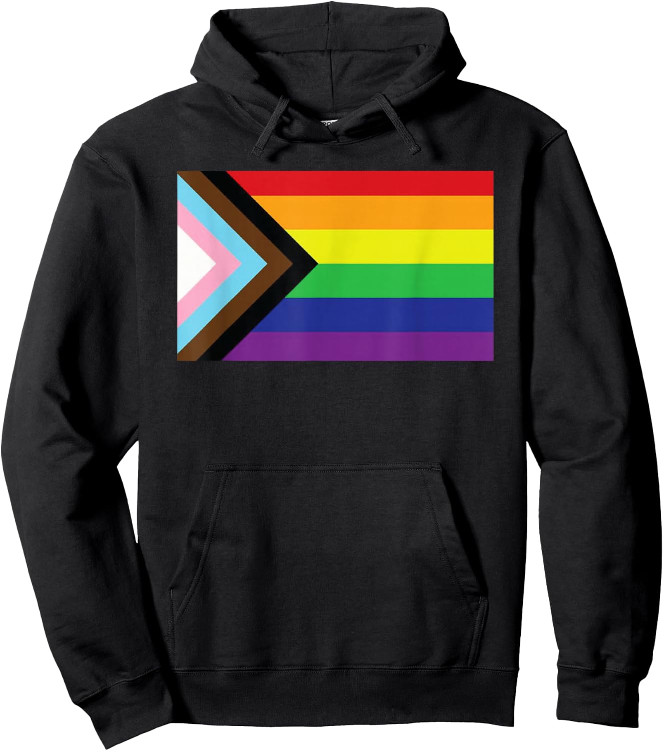 Progress Pride Flag Hoodie - Hoodie | Black