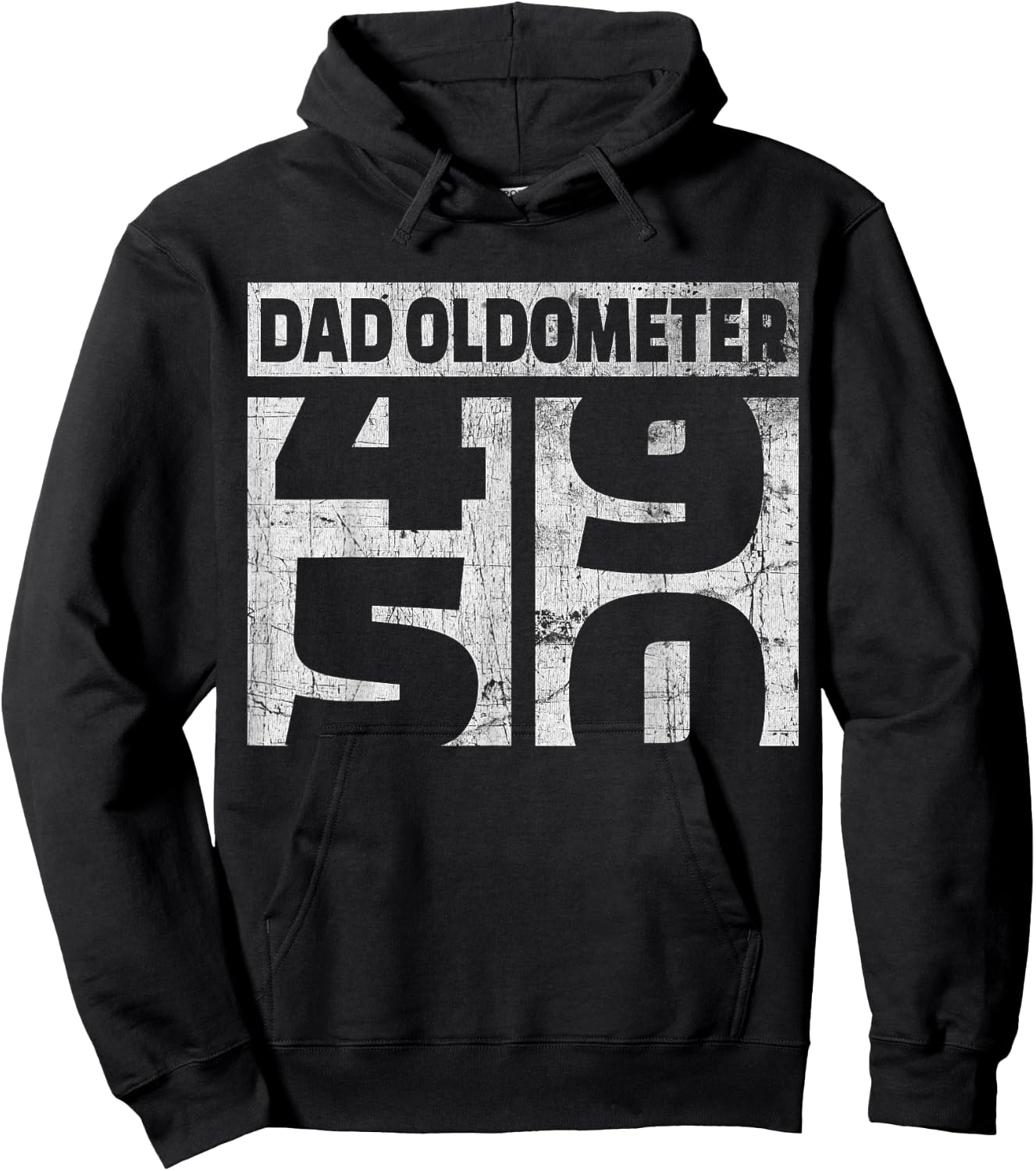 Oldometer 49-50 Funny 50th Birthday Odometer Gift Dad Hoodie - Hoodie | Black