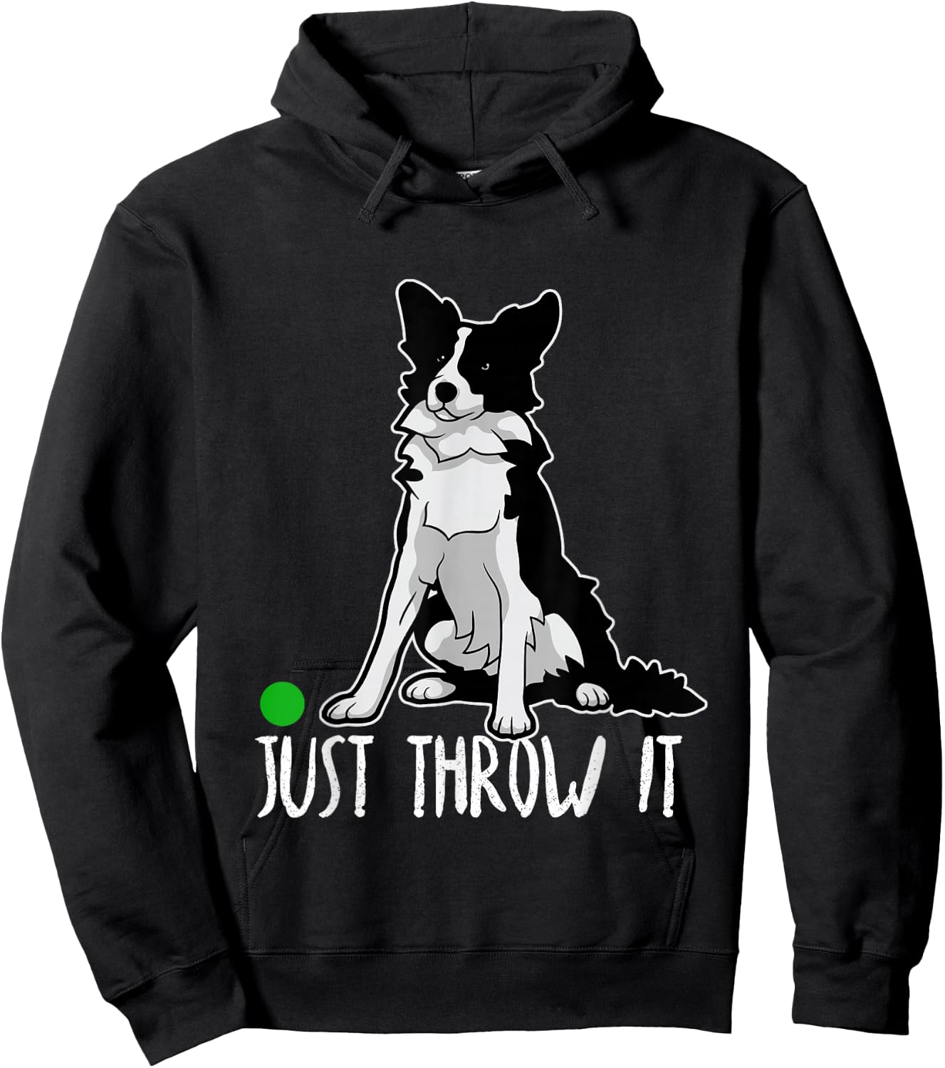 Just Throw it Funny Border Collie Dog Lover Hoodie - Hoodie | Black