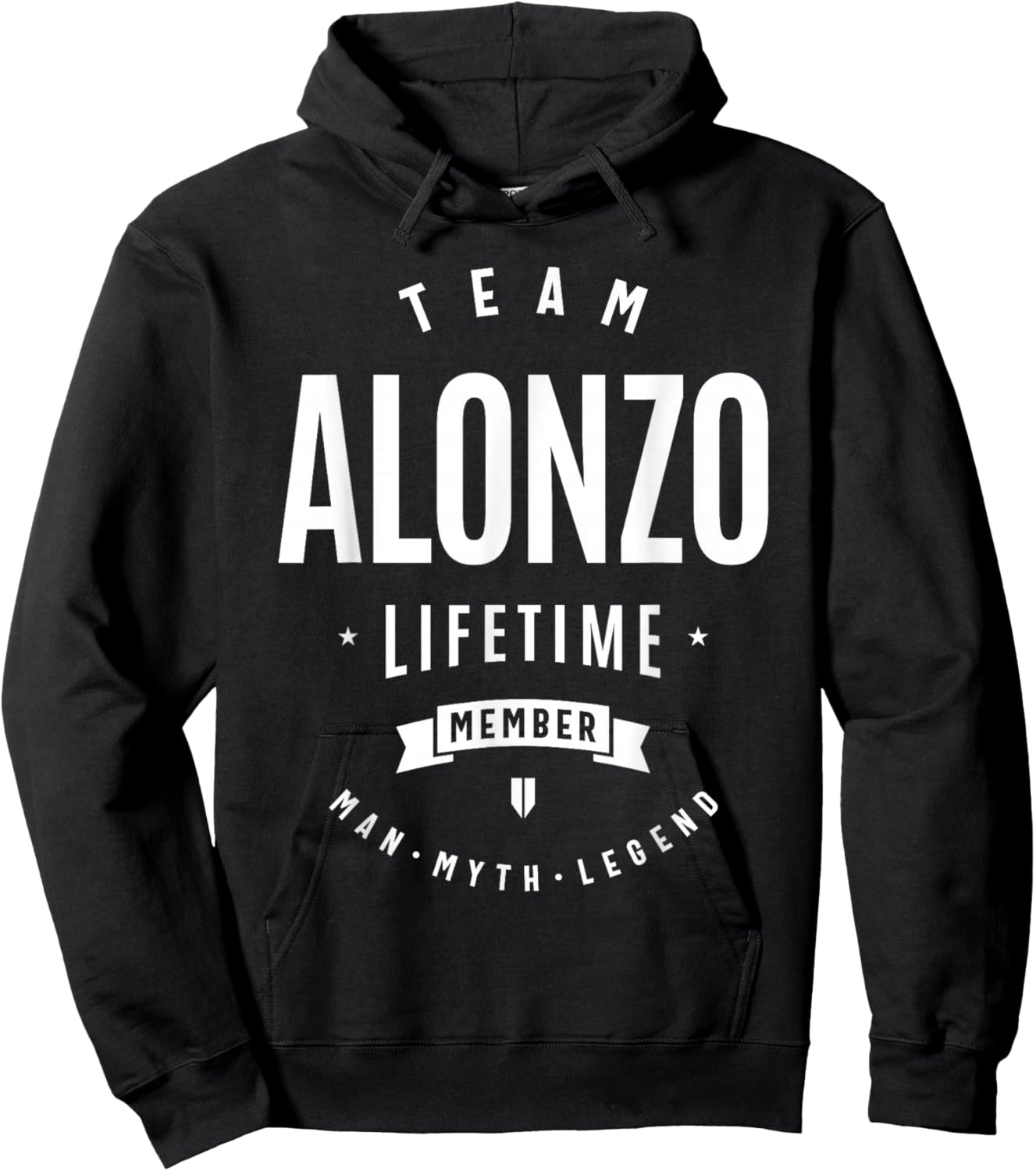 Team Alonzo Lifetime Member Funny Name Alonzo Hoodie - Hoodie | Black