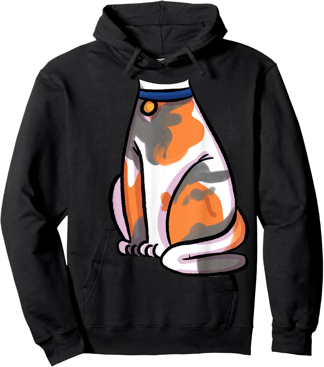 Calico Cat Costume Shirt - Halloween Cat Outfit Hoodie - Hoodie | Black