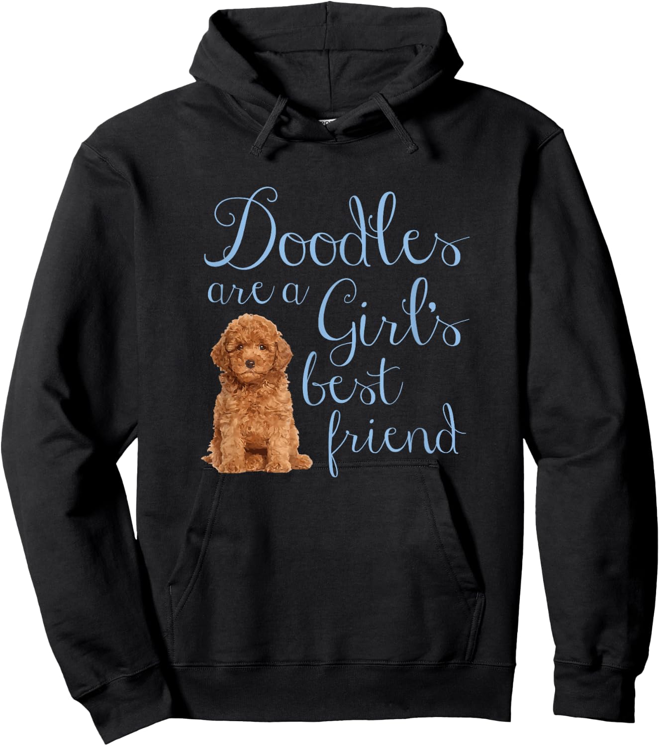 Doodles are a Girl's Best Friend Golden Labradoodle Dog Mom Hoodie - Hoodie | Black