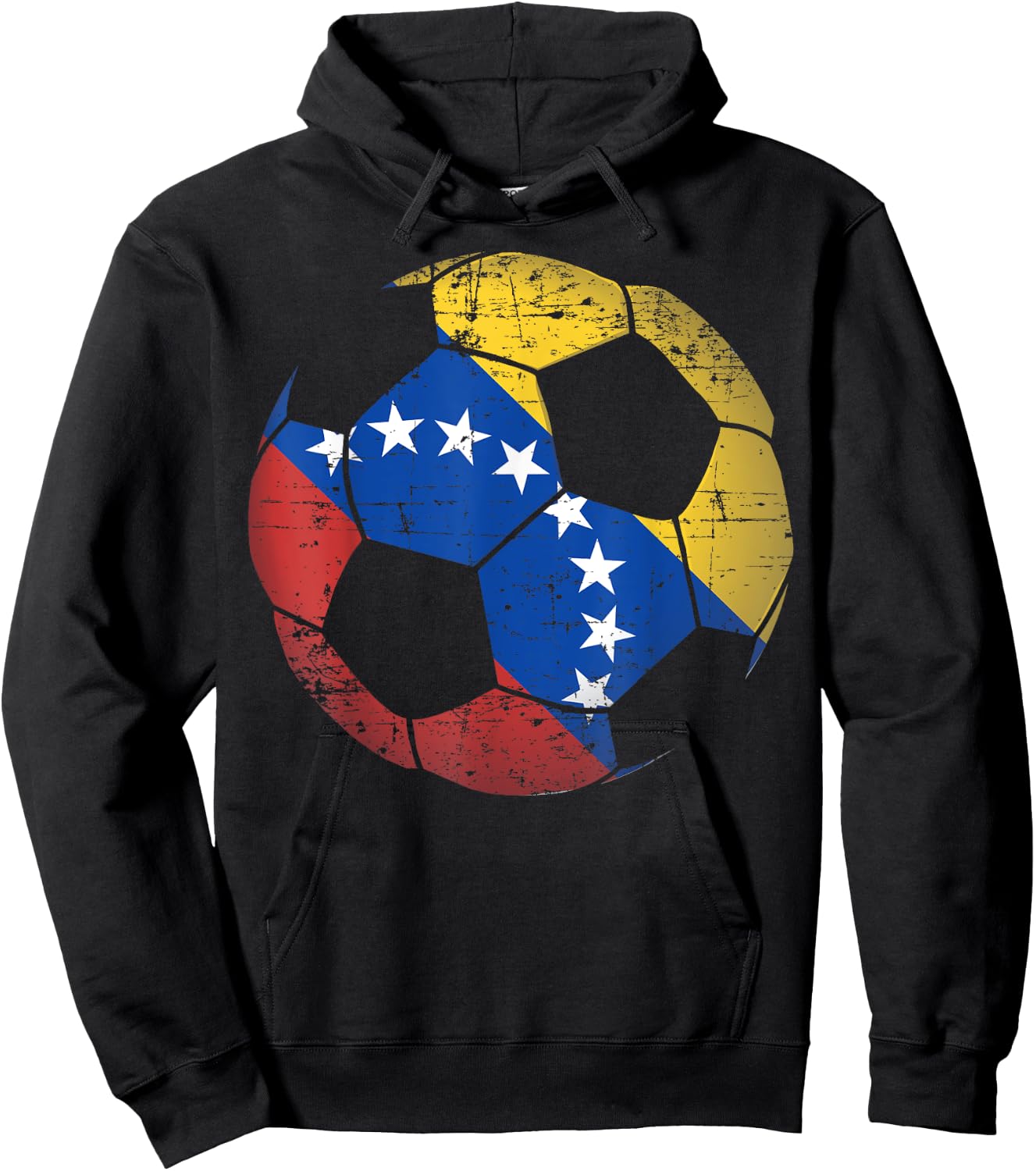 Venezuela Soccer Ball Flag - Venezuelan Football Soccer Hoodie - Hoodie | Black