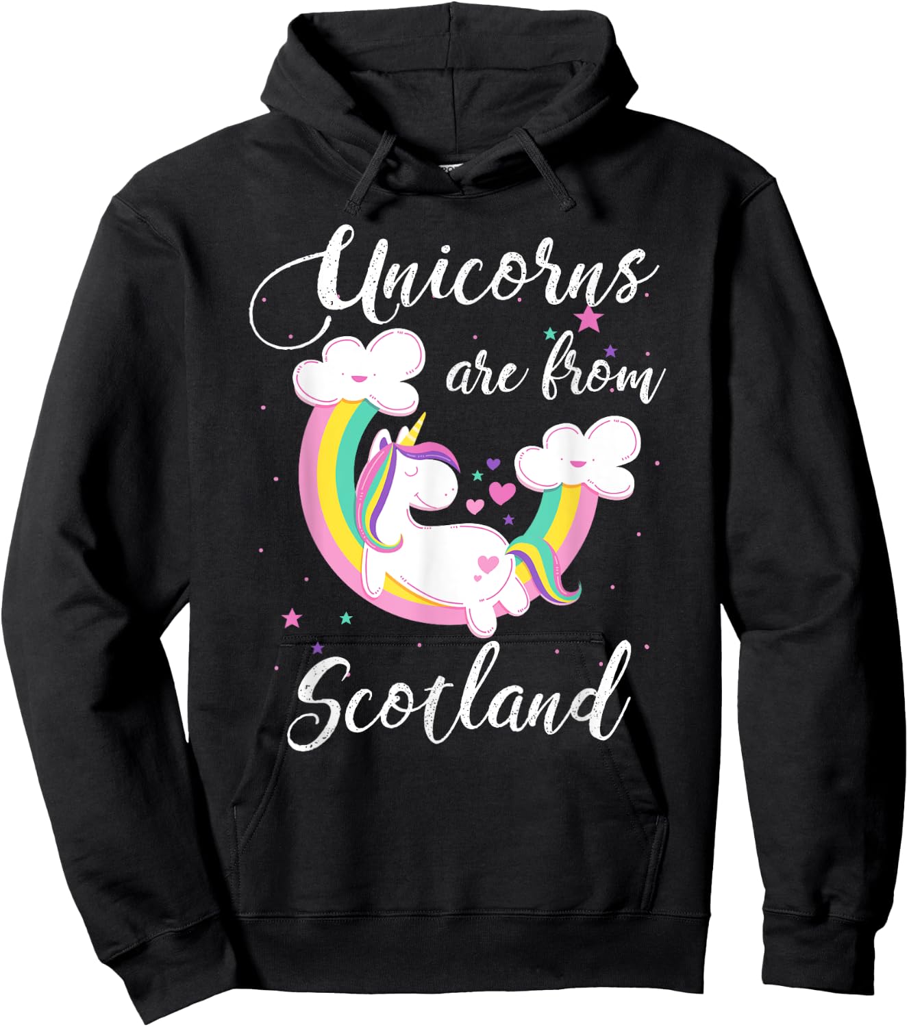 Unicorns Are From Scotland / Magical Unicorn Gift Hoodie - Hoodie | Black