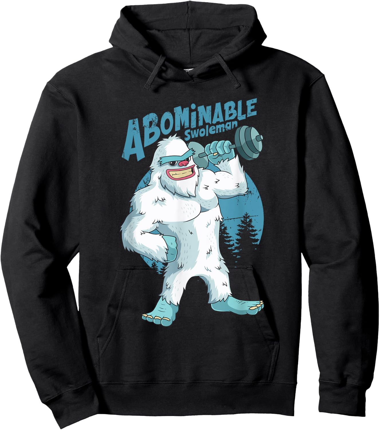 Yeti Abominable Swoleman Weightlifting Gym Fitness Training Hoodie - Hoodie | Black